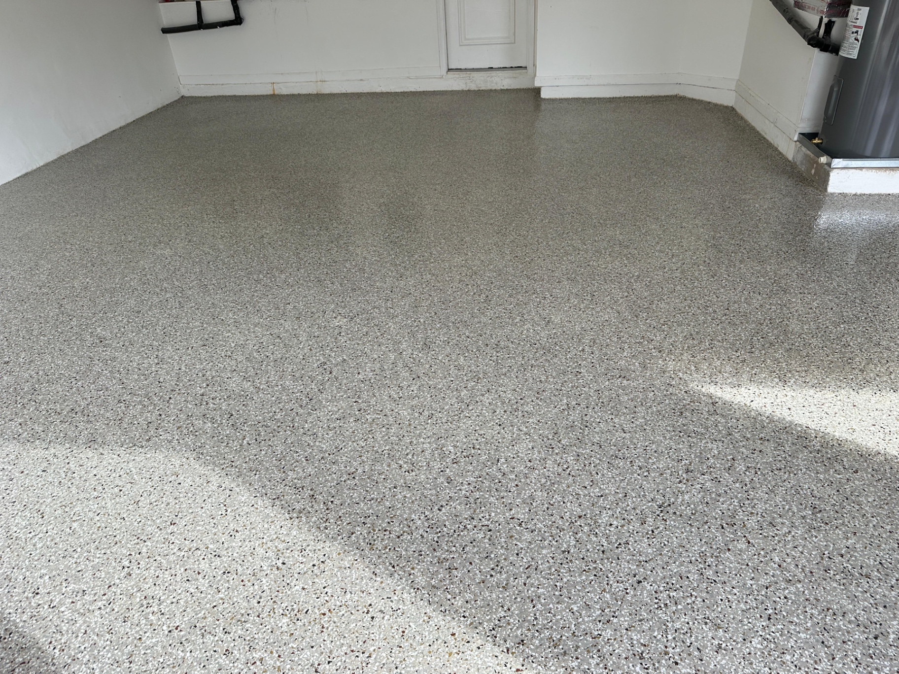 Finished flake epoxy garage floor