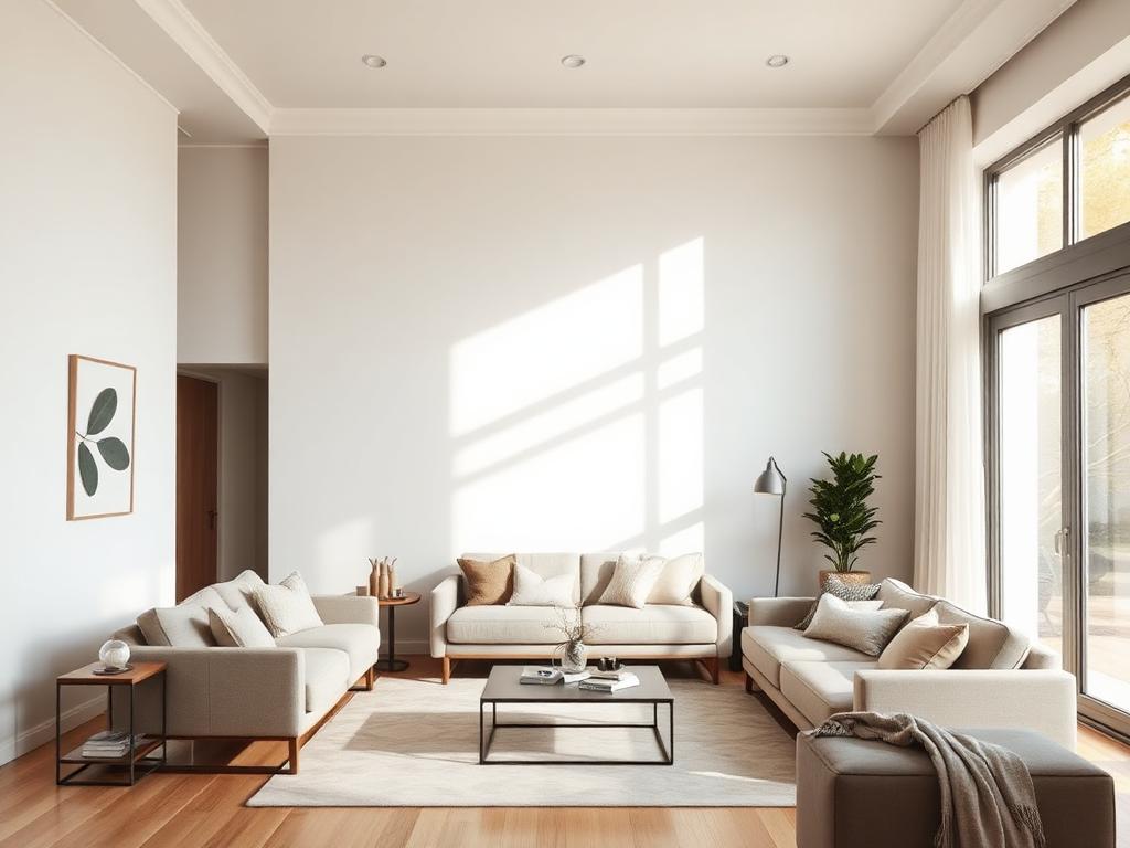 Freshly painted modern living room